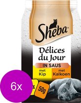 Sheba Mp Delice Du Jour 6x50 g - Kattenvoer - 6 x Gevogelte