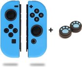 Siliconen Joy-Con Controller Hoesjes + Gaming Thumbsticks (1 Set = 2 Thumbgrips) | Beschermhoes Skin | Geschikt voor Nintendo Switch & Lite | Softcover Case | Thumb grips | Grip |