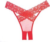 Adore Desire Panty ( Crotchless ) - Red - O/S - Lingerie For Her - Pantie