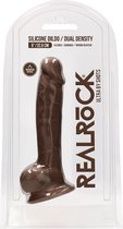 Silicone Dildo With Balls - Brown - 22,8 cm - Realistic Dildos