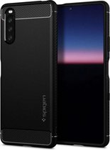 Spigen - Sony Xperia 10 III - Spigen Rugged hoesje - Zwart