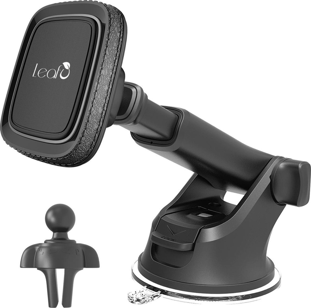 LeafU® Telefoonhouder Met Zuignap - Autohouder Voor Voorruit En Dashboard - Telefoonhouders - Ventilatie - Auto Accessoires