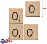 O scrabble letters set van 4 letter stickers