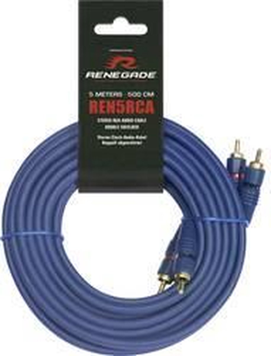 Renegade Ren5RCA Cinch-kabel 5.00 m [2x Cinch-stekker - 2x Cinch-stekker]