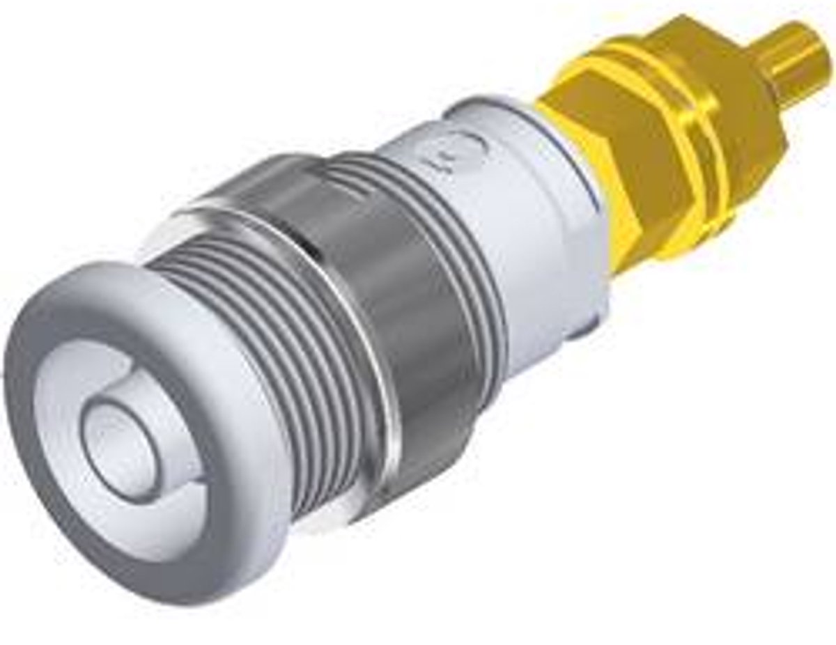 Hirschmann Test & Measurement SEB 2600 G M4 Veiligheids-labconnector, female Bus, inbouw verticaal Stift-Ø: 4 mm Wit 1