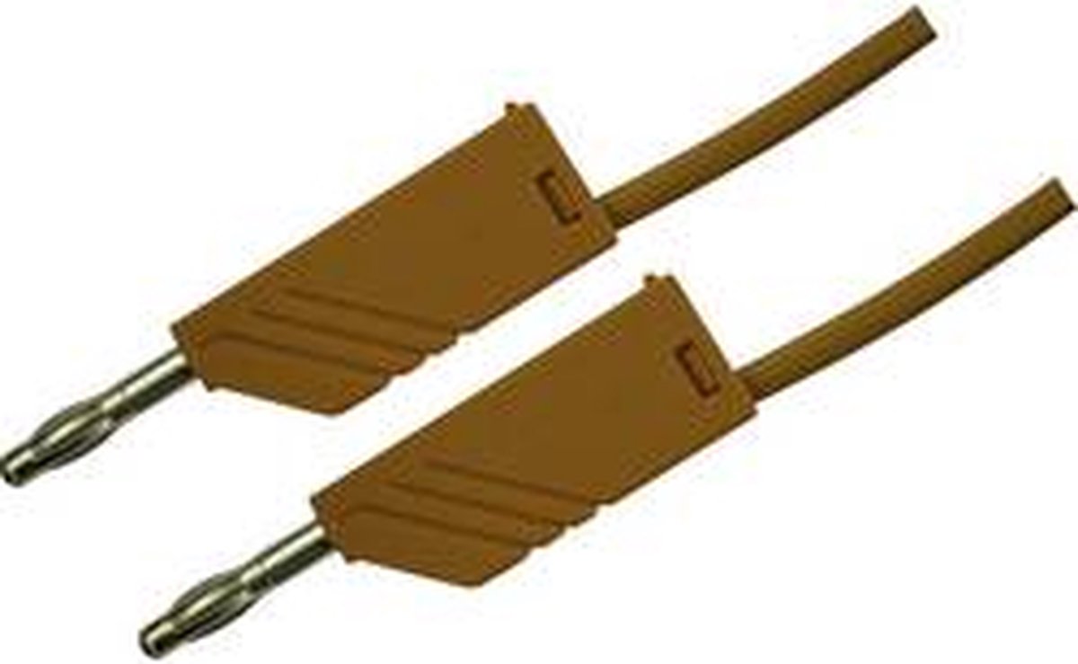 SKS Hirschmann MLN 50/2,5 BR Meetsnoer Banaanstekker 4 mm Banaanstekker 4 mm 0.50 m Bruin 1 stuk(s)