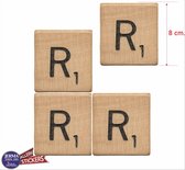 R scrabble letters set van 4 letter stickers