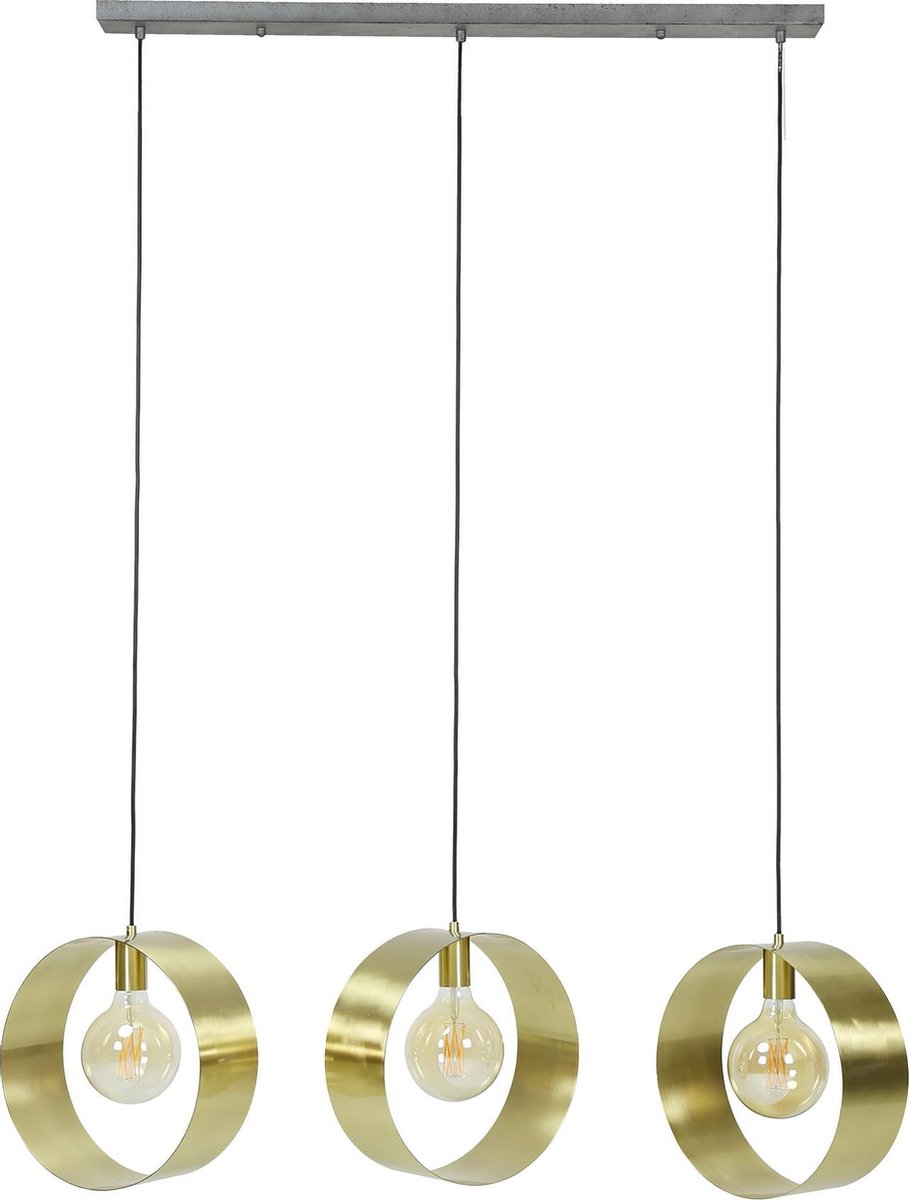 Hanglamp 'Toledo' kleur Goud, 3-lamps