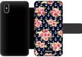 Wallet case - geschikt voor iPhone X - Floral N°6