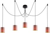 Olucia Kristy - Plafondlamp - Roze/Goud - E27
