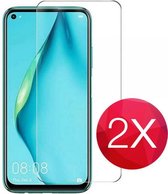 2X Screen protector - Tempered glass screenprotector voor Huawei P40 Lite  -  Glasplaatje voor telefoon - Screen cover - 2 PACK