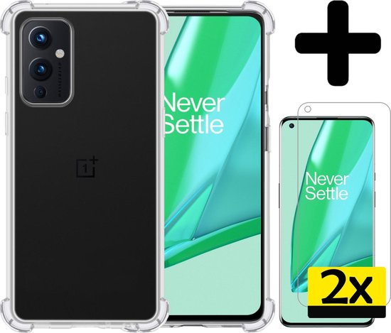 OnePlus 9 Case Transparent Avec 2x Protecteur D'écran - OnePlus 9 Case Housse Antichoc Avec 2x Protecteur D'écran - Transparent
