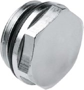 Bonfix - Radiator blindstop - verchroomd - 1 -2" - bu.dr. - met EPDM O-ring afdichting