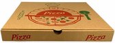 100 x Boîte à pizza, Carton ondulé marron 24x24x3cm