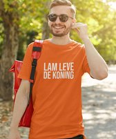 Oranje Koningsdag T-Shirt Lam Leve (HEREN - MAAT XXL) | Oranje Kleding & Shirts | Feestkleding