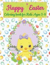 Happy Easter Coloring Book for Kids Ages 3-8