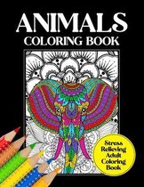 Animals Coloring Book Stress Relieving Adult Coloring Book