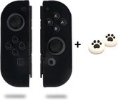 Siliconen Joy-Con Controller Hoesjes + Gaming Thumbsticks (1 Set = 2 Thumbgrips) | Beschermhoes Skin | Geschikt voor Nintendo Switch & Lite | Softcover Case | Thumb grips | Grip |