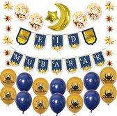 Party Favors - EID MUBARAK - Ramadan Mubarak - balloon Muslim Ramadan Bayram Suikerfeest Party stars and moon ballonnen ballonnen decoration decoratie letter foil