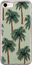 iPhone 8/7 hoesje - Palmbomen - Soft Case Telefoonhoesje - Natuur - Groen