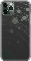 iPhone 11 Pro hoesje - Universe space - Soft Case Telefoonhoesje - Print - Transparant