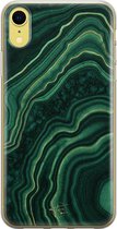 iPhone XR hoesje - Agate groen - Soft Case Telefoonhoesje - Print - Groen