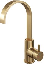 Brauer Gold Edition robinet de lavabo cascade haute - levier 5 - PVD or brossé