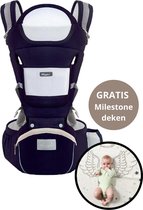 Draagzak Baby - Draagdoek - Carrier - Kinderdrager - Babydrager - Drager tot 36 maanden - Navy Blue