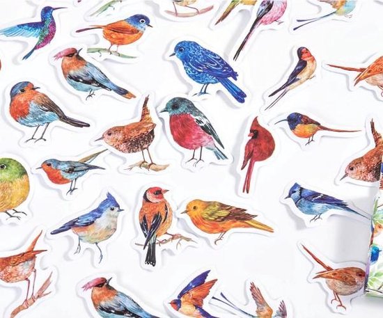 Foto: Vogel stickers 46 stuks bird sticker leuk voor bulletjournal scrapbooking en kaarten maken