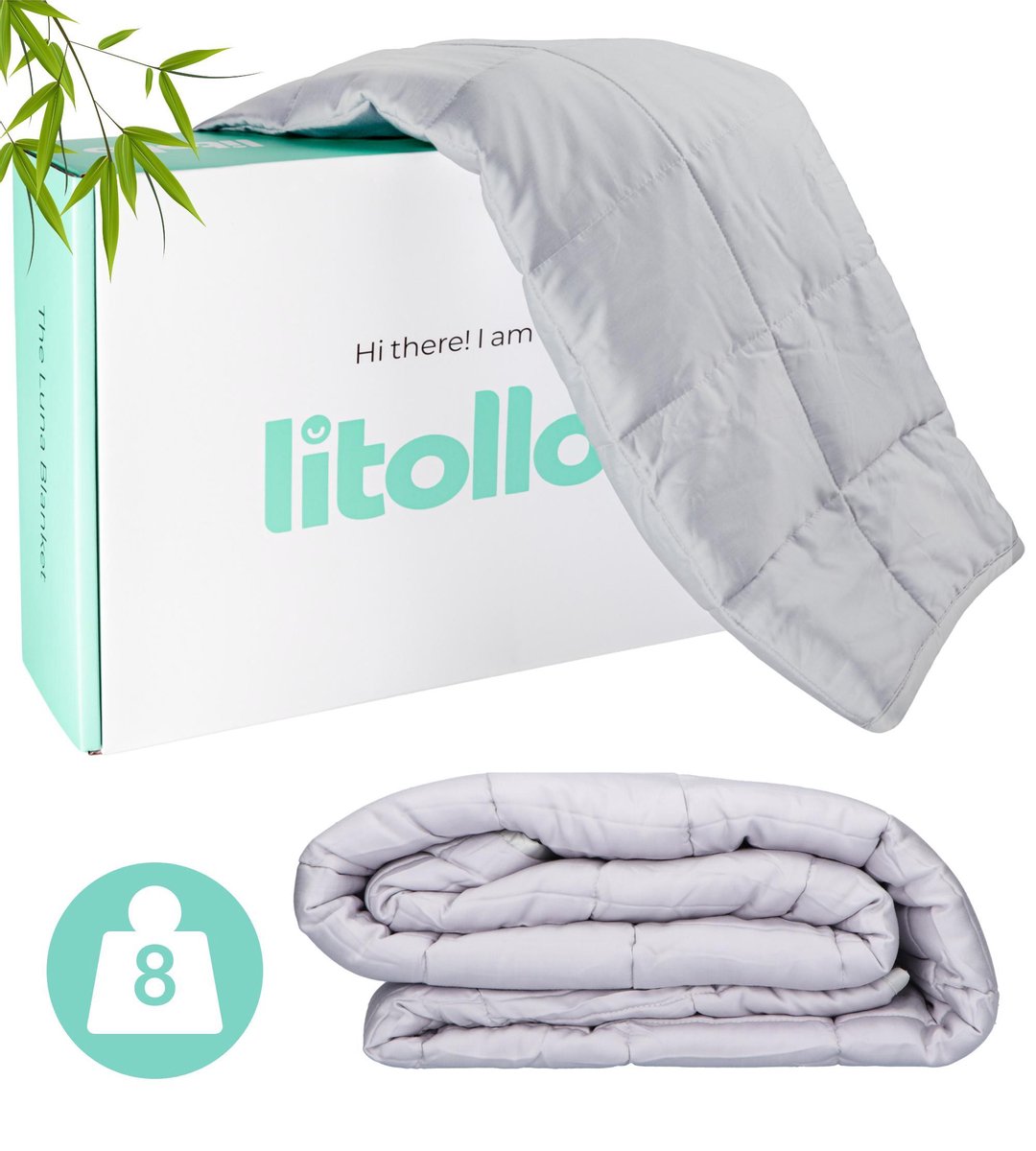 Luna Verzwaringsdeken - Ventilerend Bamboe materiaal - Weighted Blanket - Grijs - 150x200cm - 8kg