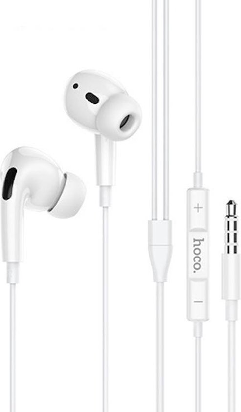HOCO M1 Pro - In Ear Oordopjes - Oortjes met draad en microfoon - 120cm  kabel - Wit | bol.com