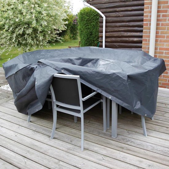 Foto: Nature tuinmeubelhoes beschermhoes voor tafel rond h70 x 118cm