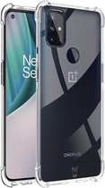 OnePlus Nord N10 Hoesje - Anti Shock Proof Siliconen Back Cover Case Hoes Transparant
