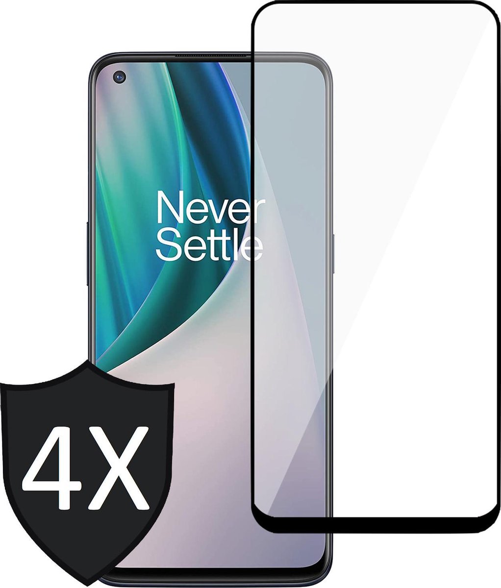 Screenprotector geschikt voor OnePlus Nord N10 5G - 4x Screen Protector Glas Full