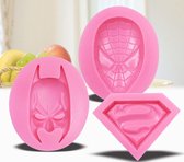 Hanger - Superman - Batman - Spiderman - Mal - Epoxy - Sleutelhanger - Gietmal - Zeep - Siliconen - 6cm x 7cm