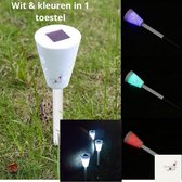 BrenLux  Solar licht - Zonne energie tuinfakkel met projectie - 2 STUKS - Tuinlantaarn solar vlinder - Tuindecoratie verlichting - Keuze witlicht en gekleurde lichtjes in deze fakkel