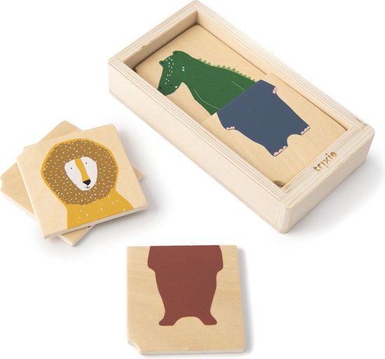 Trixie houten dieren puzzel | combinatiepuzzel | speelgoed | babypuzzel