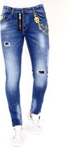 Exclusieve Slim fit Jeans Stretch Heren - 1023- Blauw