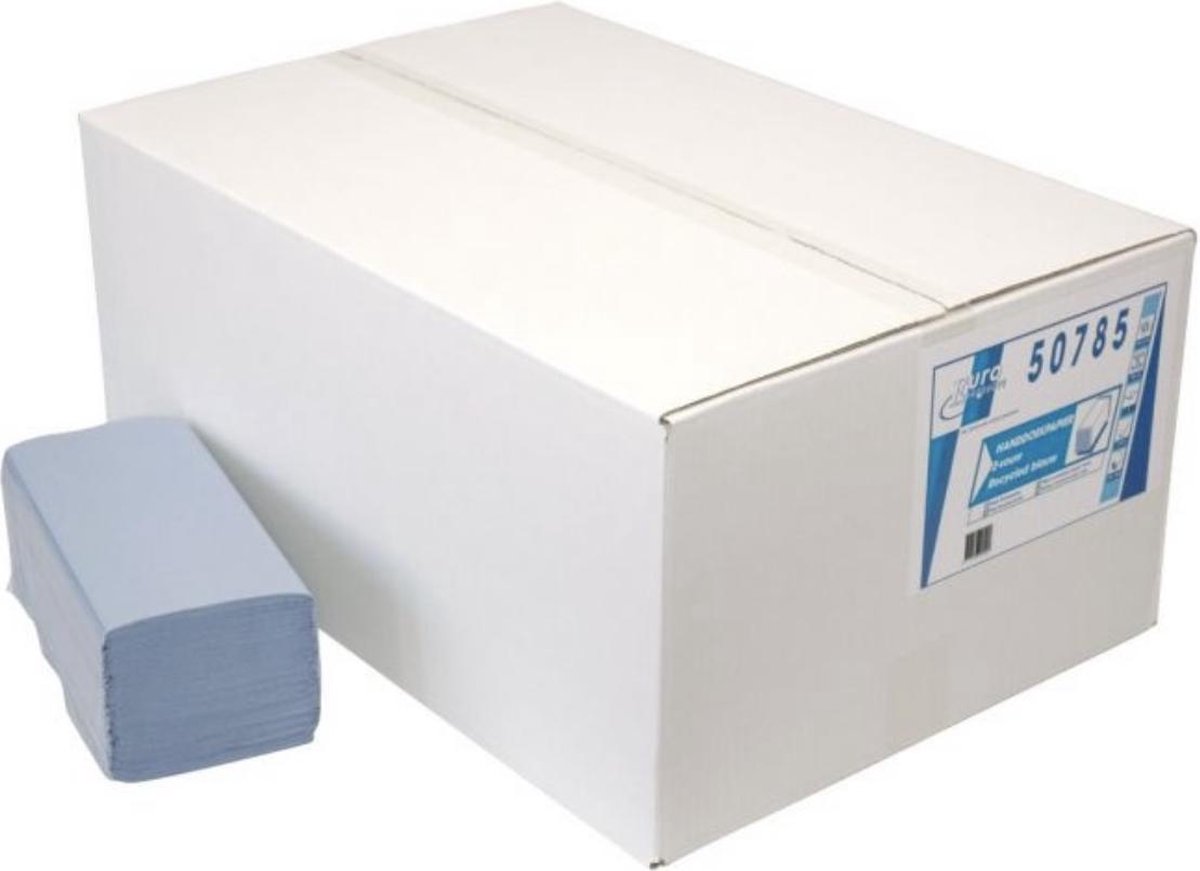 Goedkoopste HANDDOEKJES 23X25CM Z-VOUW BLUE 1LAAGS 5000ST