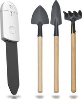 Mill Garden Tuingereedschap Set Met Hygrometer – Vochtmeter Planten – Mini Harkje, Tuinschepje & Spade – Vochtigheidsmeter – Plant sensor – Incl. Batterijen – Voor Binnen planten