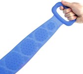 Blauwe Siliconen Scrubband - Voor De Rug Met Twee Handvaten - Handige Rug Scrubber Voor Moeilijk Te Bereiken Plaatsjes In Jouw Douche