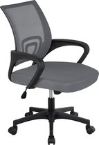 Mesh Bureaustoel - Ergonomisch Bureaustoel - Comfortabel model - Kantelbare rugleuning - Kantoorstoel -  Donker Grijs