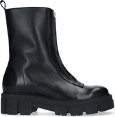 Sacha - Dames - Zwarte leren chelsea boots met rits - Maat 36