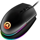 Shopmore RGB DPI Gaming muis - Bedrade muis - Game muis - 4 knoppen - RGB - 1600DPI - 1200DPI - 1000DPI - Zwart