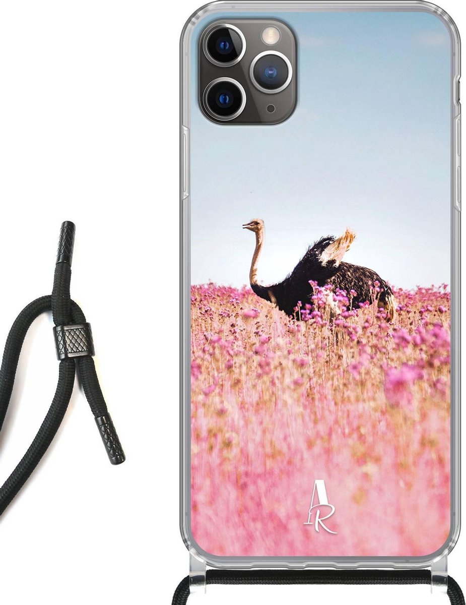iPhone 11 Pro Max hoesje met koord - Ostrich