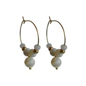 FlowJewels - Oorbellen - Oorringen - Stainless Steel - Schelp