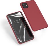 kwmobile telefoonhoesje voor Apple iPhone 11 - Hoesje met siliconen coating - Smartphone case in donkerrood