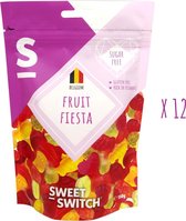 SWEET-SWITCH® - Fruit Fiesta - Fruitsnoepjes - Snoep - Suikervrij - Glutenvrij - 12 x 150 g