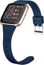 Shop4 - Fitbit Versa 2 Bandje - Siliconen Dun Donker Blauw