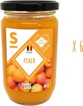 SWEET-SWITCH® - Perzik Confituur - Jam - Vruchten - Dieet - Suikerarm - Glutenvrij - KETO - 6 x 280 g